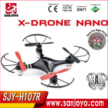 Grand amusement Drone Nano Rc de H107R 2.4GHz avec le mini drone de cercle de garde 6-Axis